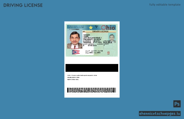 USA Ohio Führerschein Beispielvorschau 2018-heute